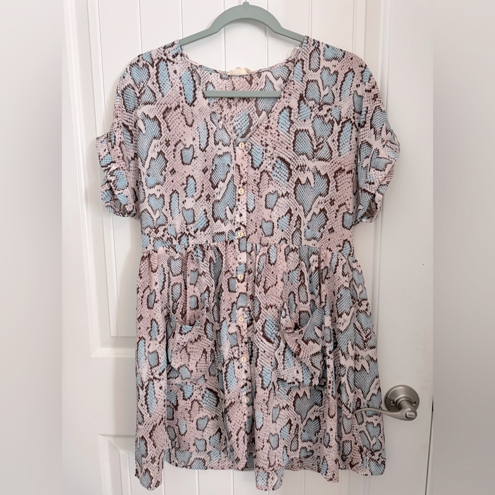 Altar'd State Women's multi Dress. Size small snake skin print.